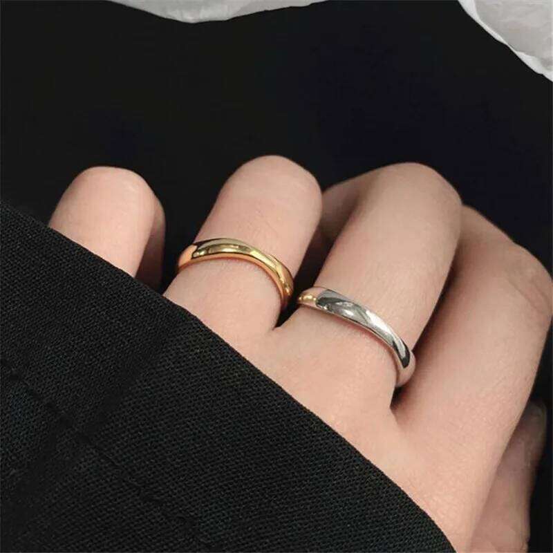 New Fashion INS Minimalist Irregular Wave Pattern 925 Sterling Silver Jewelry Exquisite Smooth Popular Opening Rings TYB001 H260312