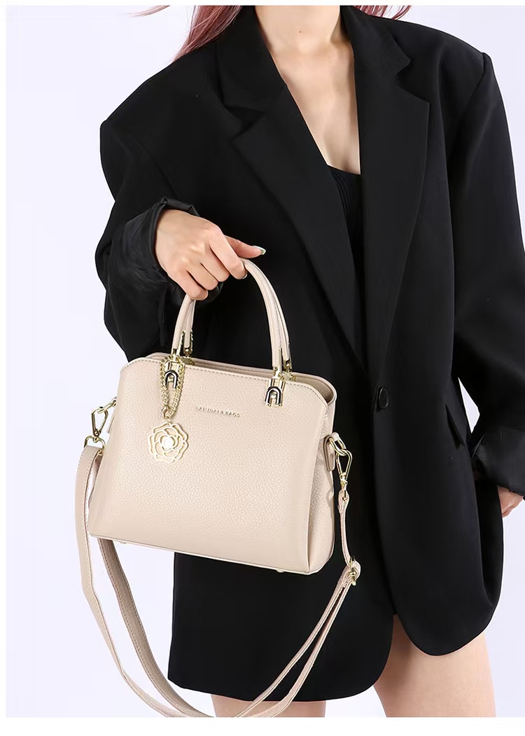 High-end handbag with shoulder strap and large capacity tote for women
