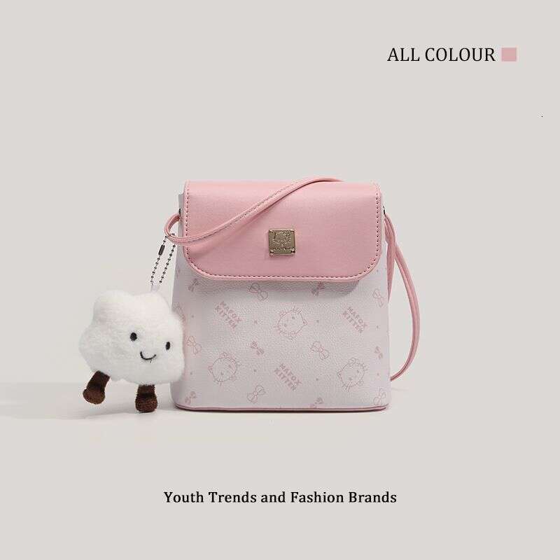 CHARHP&KEJNT Official Genuine Cute Cartoon Qiao Si Cat Phone High-end Fashion Printed Crossbody Bag