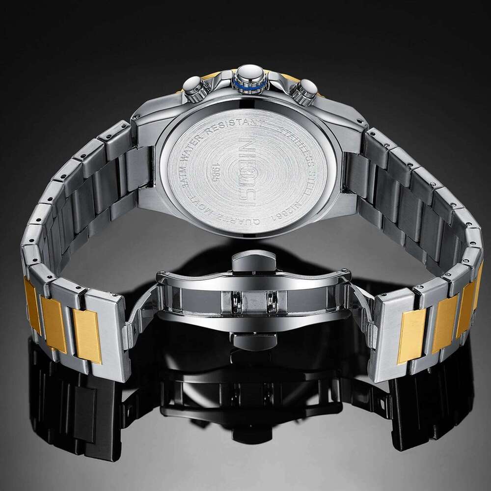 NIBOSI Sports Top Brand Luxury Quartz Watches for Men Stainless Steel Military Waterproof Wristwatches Reloj Hombre