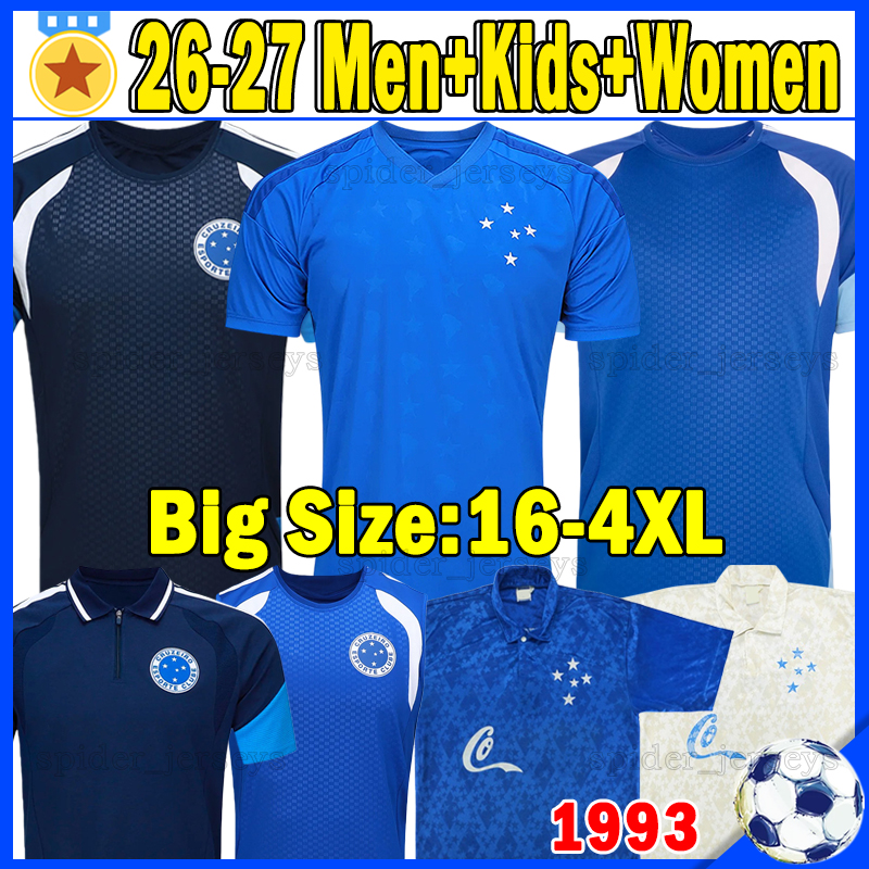 4XL 26 27 Cruzeiro Esporte Clube Soccer Jerseys Retro 1993 KENJI KAIO JORGE M.PEREIRA 2026 2027 WANDERSON CHRISTIAN JAPA LUCAS ROMERO Vest Women Men Uniforms kids kits