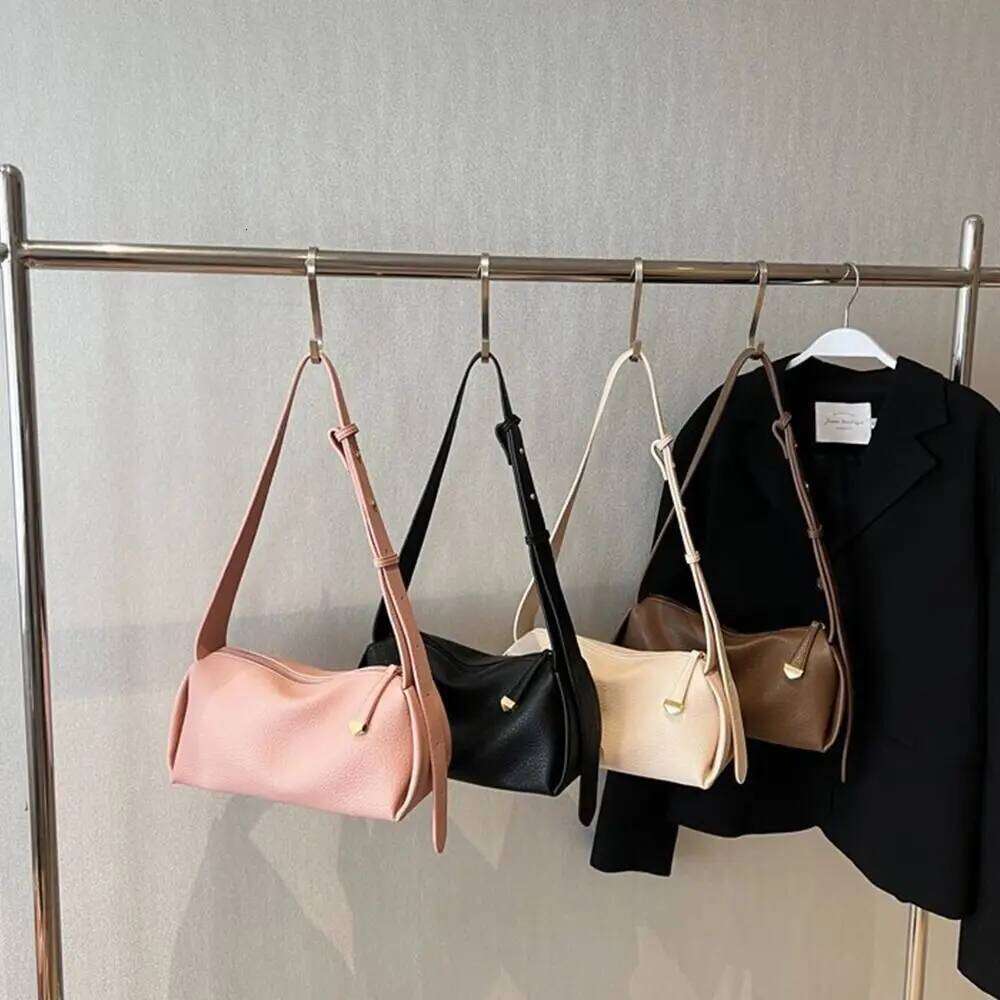 Large Capacity Lichee Pattern Crossbody Solid Color Pillow PU Dumpling Shopping Korean Style Shoulder Bag XIU LAI SI