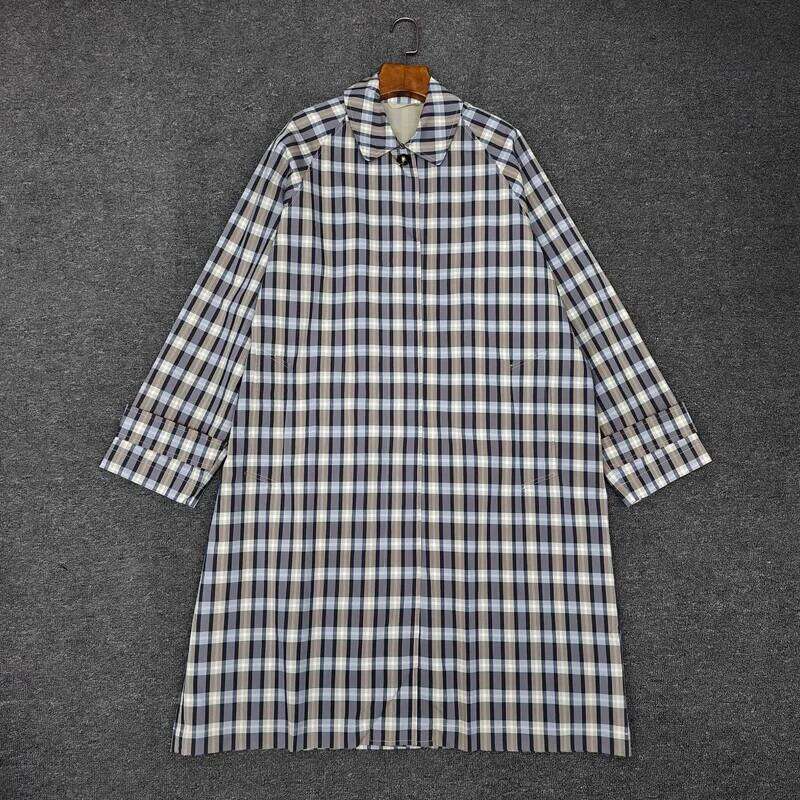 LUXURY Plaid Printed Trench Coat For Women With Vintage Style And Loose Collared Jacket, Autumn/Winter 2025 Asia Size