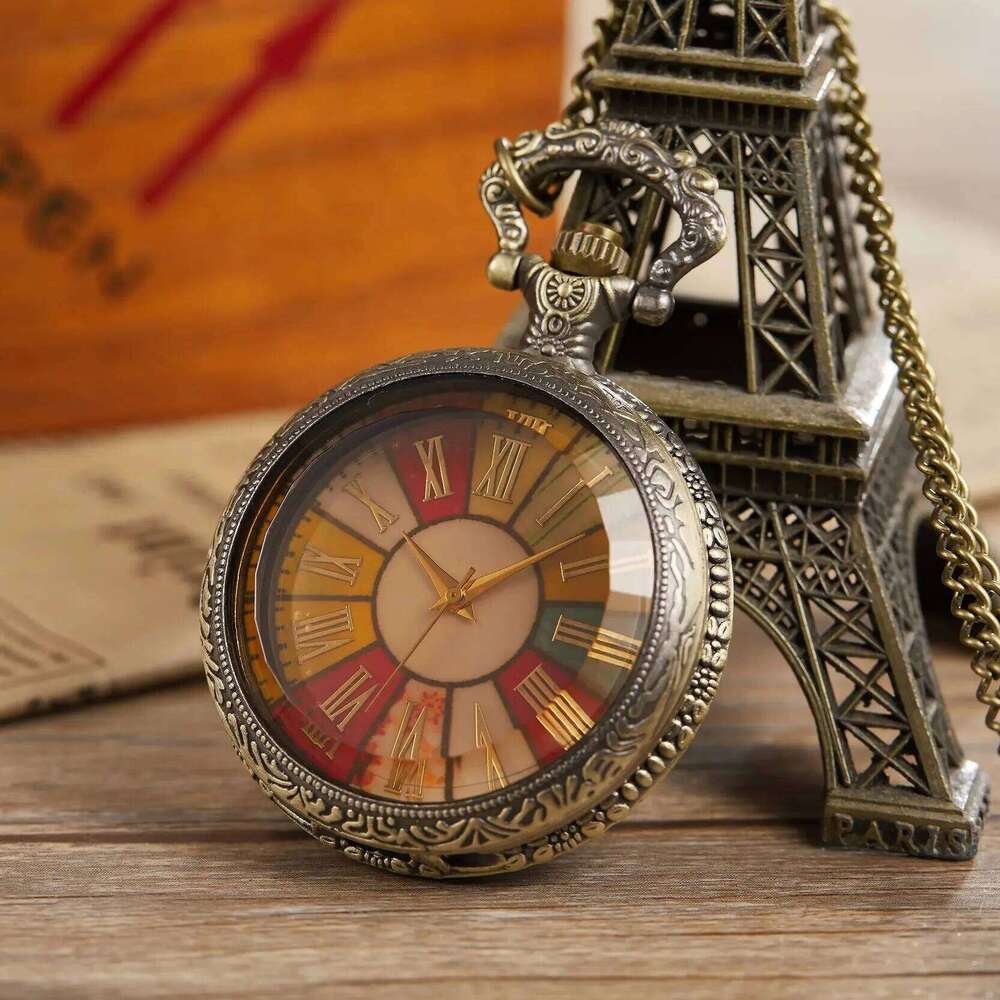 Vintage Classic Quartz Watch Exquisite Carved Roman Numeral Chain Pendant Men Women Pocket Watches reloj de bolsillo