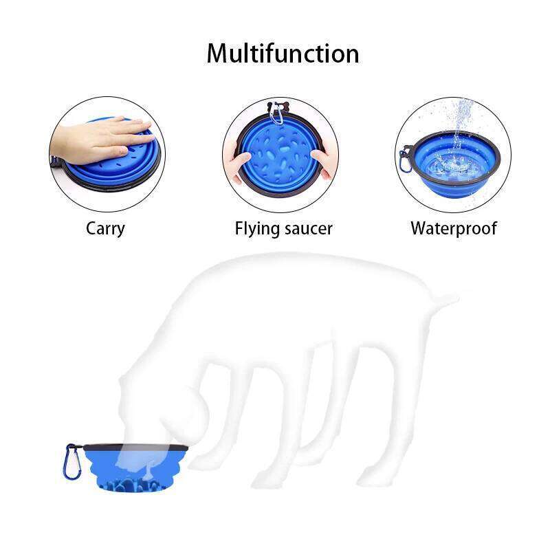Pet Slow Food Bowl Dog and Cat Anti-choking Feeder Outdoor Travel Portable Foldable TPE Bowls Anti-gulping Feeding Pets Supplies 26Y0312