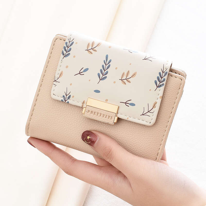 Luxury fashion wallet Short New Korean Version Cute Coin Purse Student Fresh Multi Functional Printed Small Wallet Women