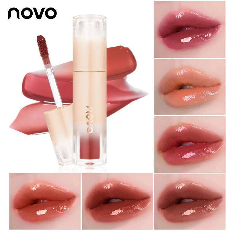 Mirror Water Gloss Gloss, Long Lasting Waterproof Moisturizing Shimmer Jelly Lip Glaze, Non-Sticky, Lightweight, Highpigment W260311