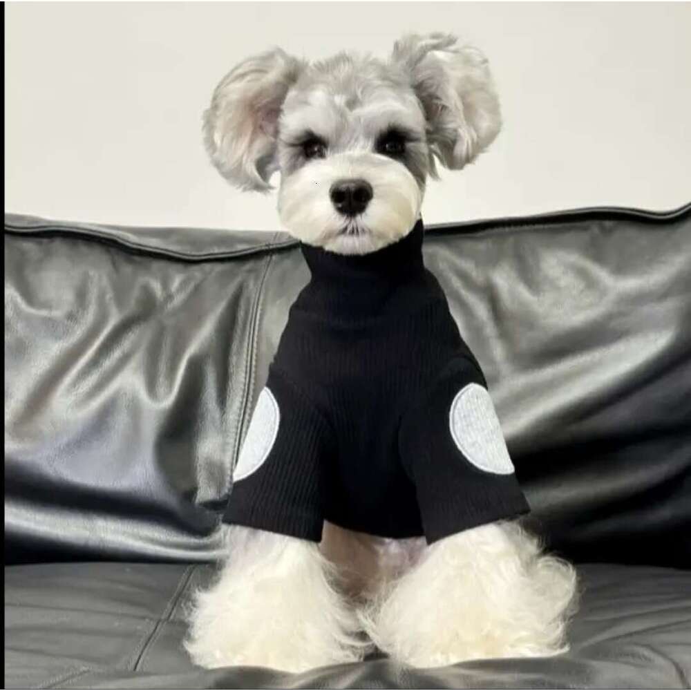 Schnauzer Teddy Bichon Cat Pet Clothes High Collar Base Vest Small Dog Cotton Warm Sweater