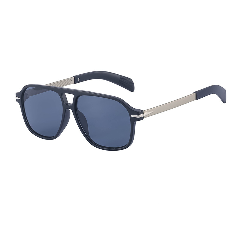 2026 New Fashion Square Polarized Retro Double-Beam Personalized Sun Protection Sunglasses for Men,