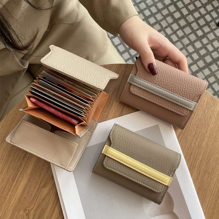 Luxury fashion wallet Women S New Trendy Simple Fashion Wallet Japanese And Korean Accordion Style Short Wallet With Multiple Card Slots For Women