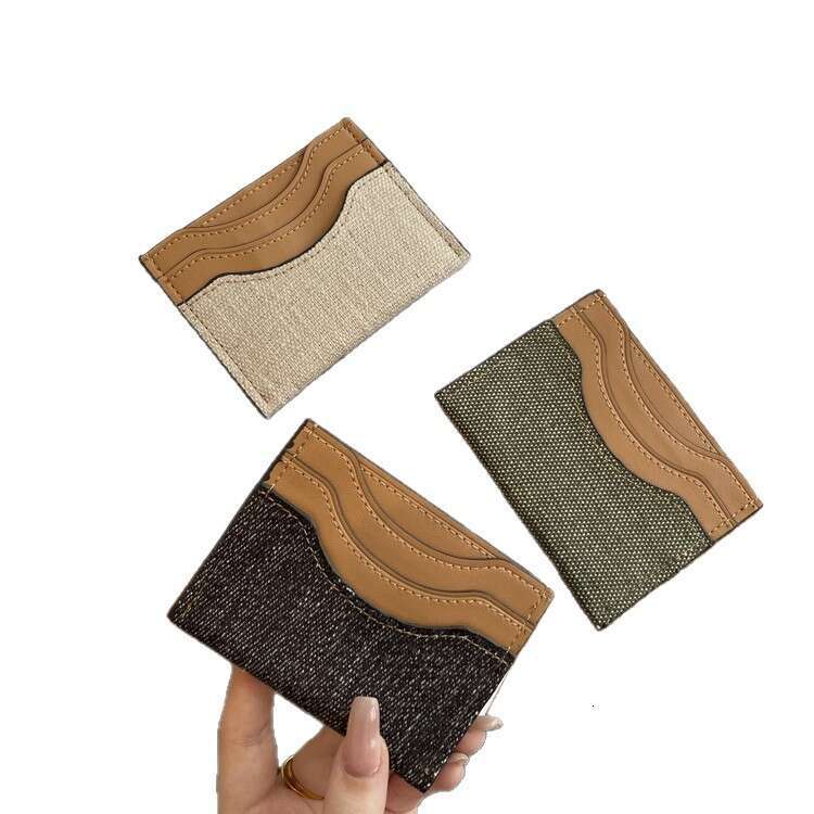Luxury fashion wallet Ultra Thin Ins Style One Piece Holder New Model For Men And Women High End Cotton Linen Mini Card Holder
