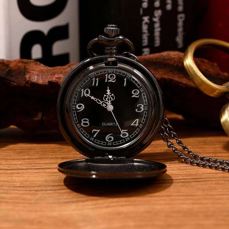 Antique Steampunk Vintage Quartz Pocket Watch Case Necklace Pendant Clock Chain Mens Women