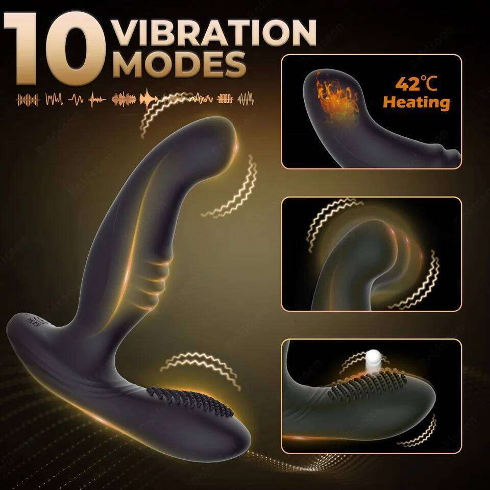 10 Wiggling Butt Plug Prostate Massager Male Men Sex Toy Vibrator Adult Toys Anal Dildo for Couples Z260312