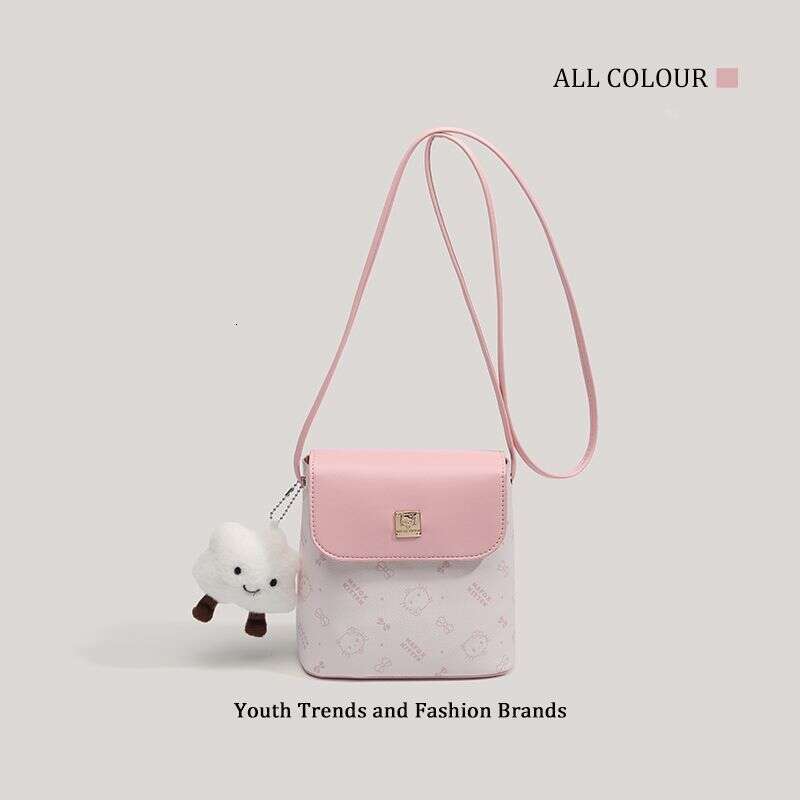 CHARHP&KEJNT Official Genuine Cute Cartoon Qiao Si Cat Phone High-end Fashion Printed Crossbody Bag