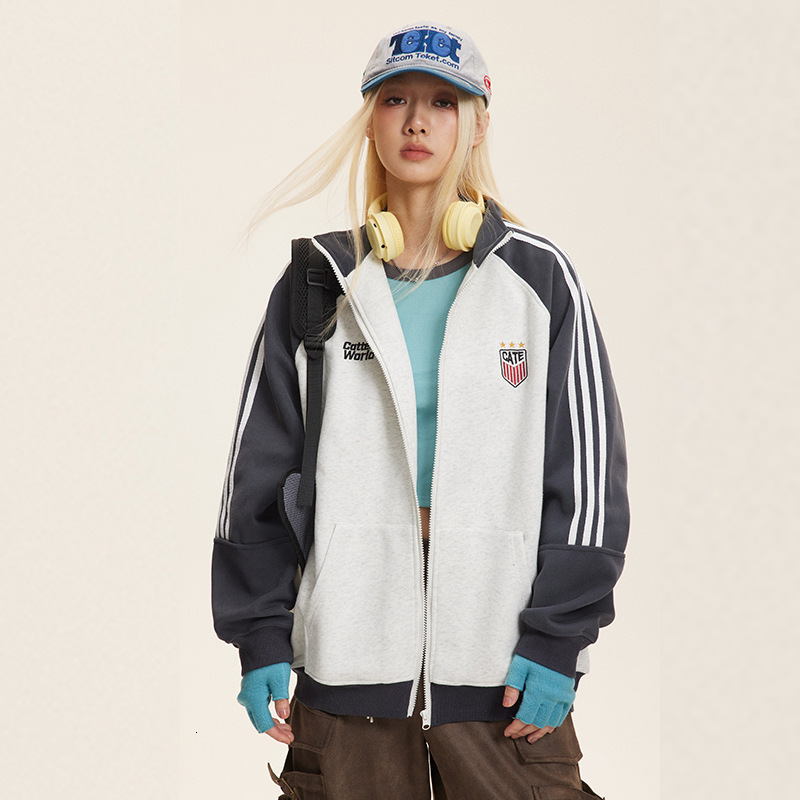 Baseball Jacket Retro Sweatshirt Cardigan Autumn Sports Casual Designer Hoodie Jacket New Style For Men And Women