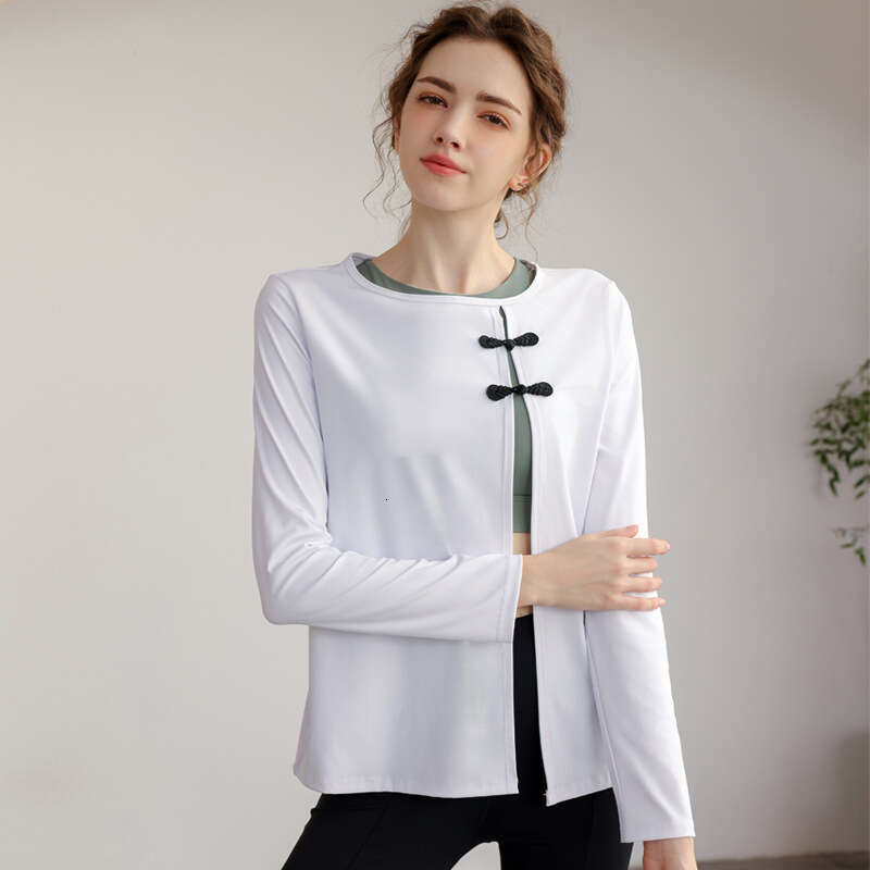 Chinese-style yoga clothing, fairy-style sports shockproof bra, shapewear tank Designer top for gym and Pilates