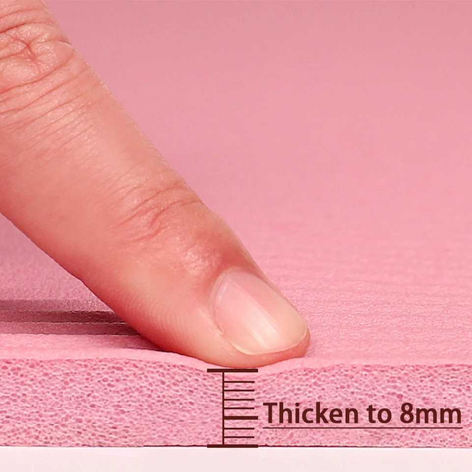 8mm NBR yoga mat anti slip thickened style for beginners home yoga mat for sports dance fitness floor mat equipment M260312