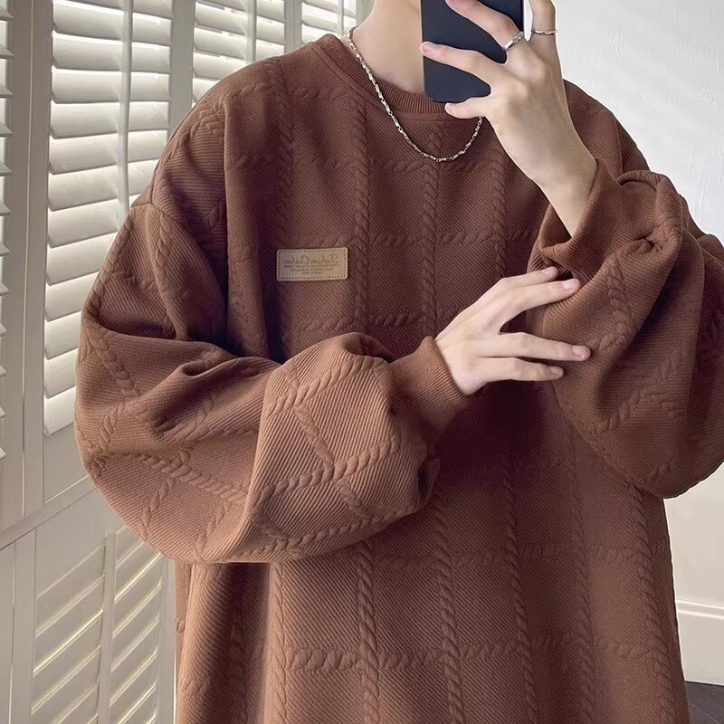 Versatile Heavyweight Sweatshirt For Designer Hoodie Men Spring And Autumn Style Trendy Brand Ins Casual Men's Clothing Niche Design Inner Wear T