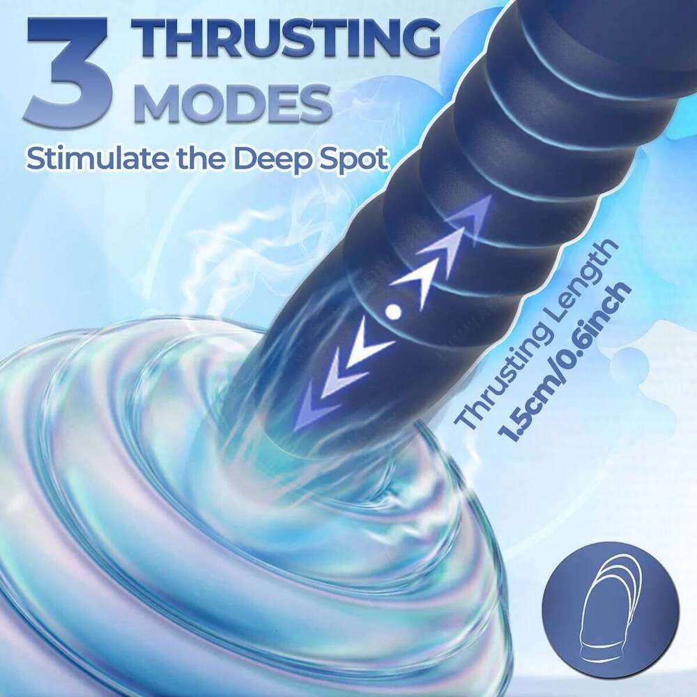 G Spot Vibrator Anal Dildo with 10 Vibrating 3 Thrusting Liquid Silicone Vaginal Massage Clitoris Stimulator Z260312