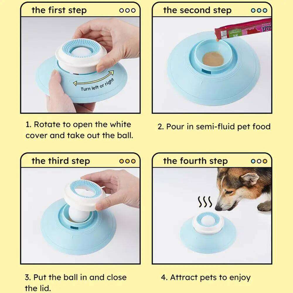 Interactive Mat Yogurt Licking Plate Slow Feeder Pet Feeding Dispenser Dog Cat Puppy Lick Toy 26Y0312