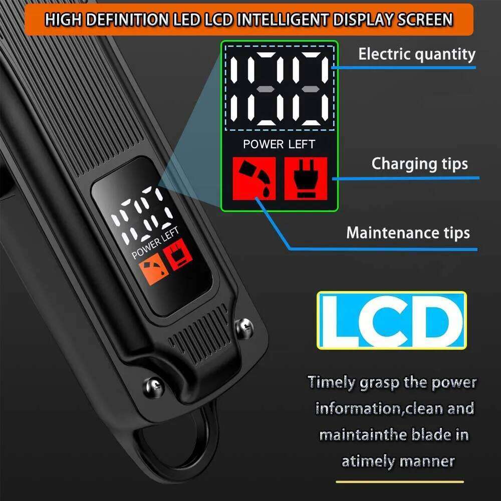 Professional Cordless for Men Electric Barber Clipper & Trimmer Rechargeable Hair Cutting Tools C260312