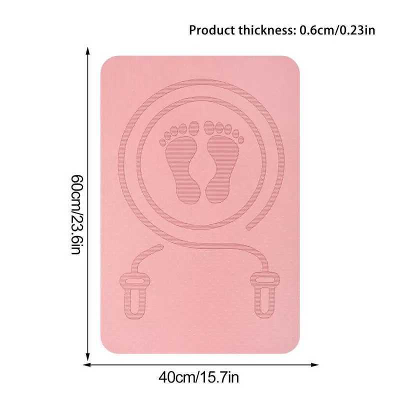 Anti-noise Jump Rope Mat Exercise Shock Absorption Yoga Mat High Density Board Outdoor Gym Sports Skipping Mat for Fitness Home M260312