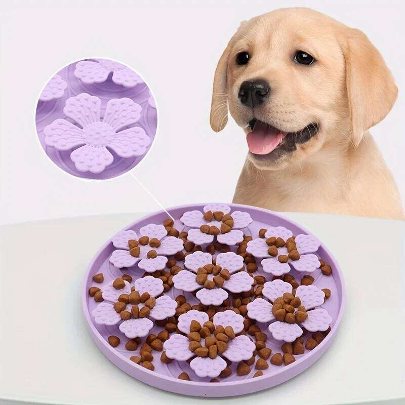 Silicone Pet Feeder Dishes Dog Licking Mat with Suction Cups Anti-choking Slow Feeding Pads Bowl Dishware 26Y0312
