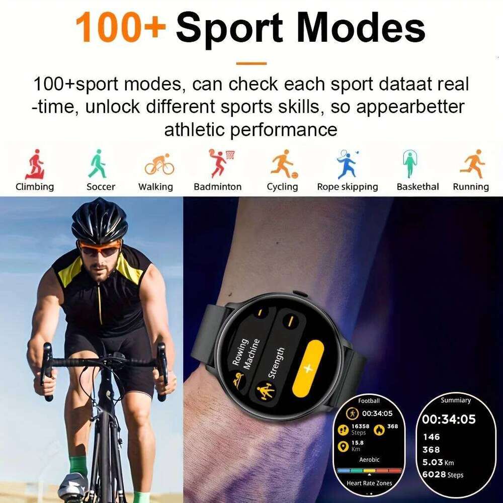 G.L Wear 2025 New Smart Watch Bluetooth Calling & Heart Rate Monitoring 100+ Sports Modes IP68 Waterproof Smartwatch