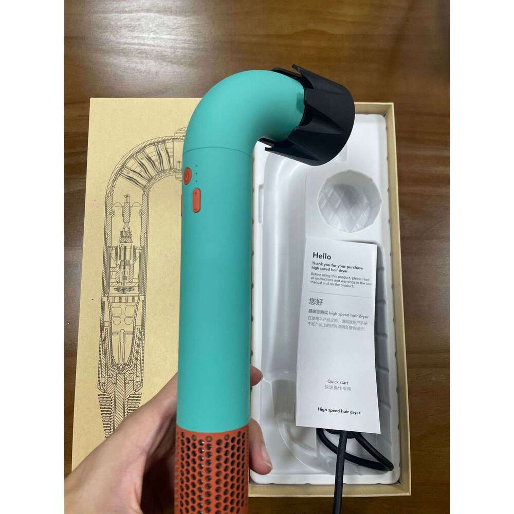 Famous Huaqiangbei Brand New Curved Pipe HD High Speed Electric Hair Dryer Household Negative Ion Quick Dry Barber Shop CKS