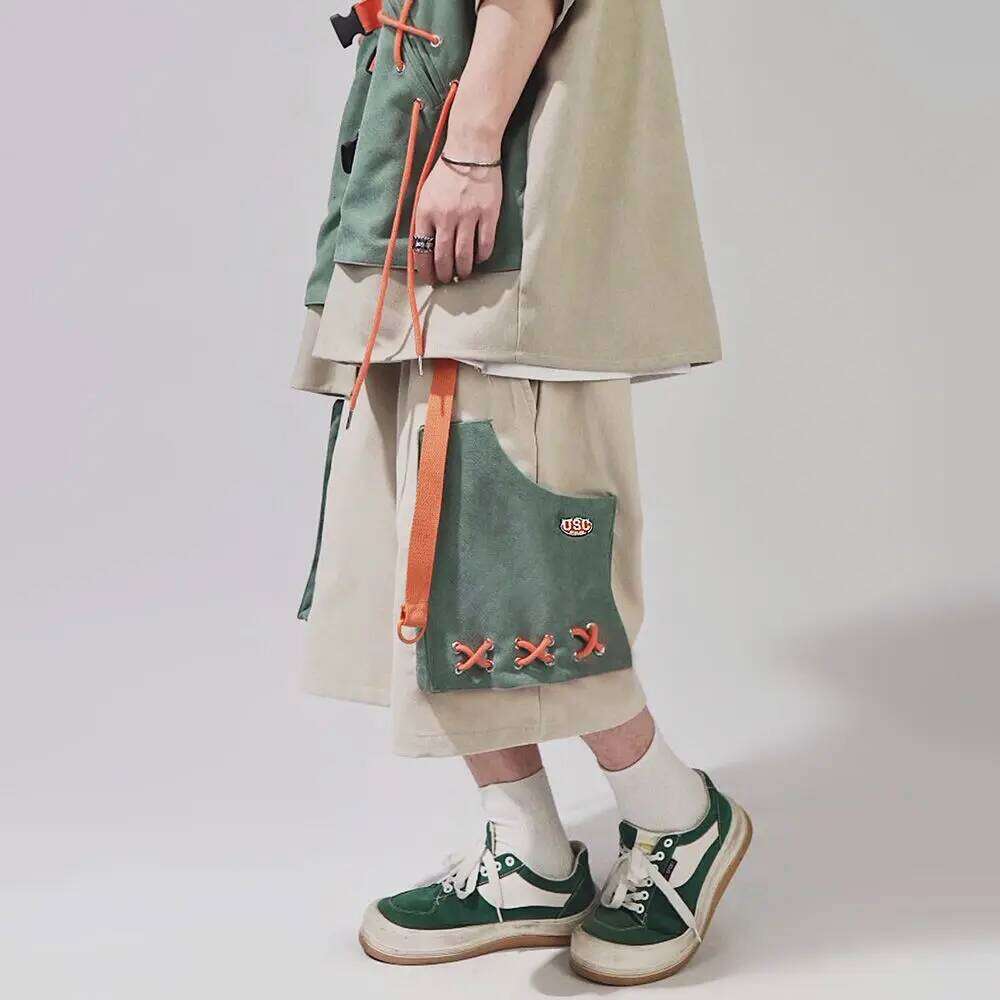 ARENS Hip Hop Cargo Shorts Men Basketball Men's Oversize Couples Matching Clothing Japanese Steetwear Summer Pockets Patchwork