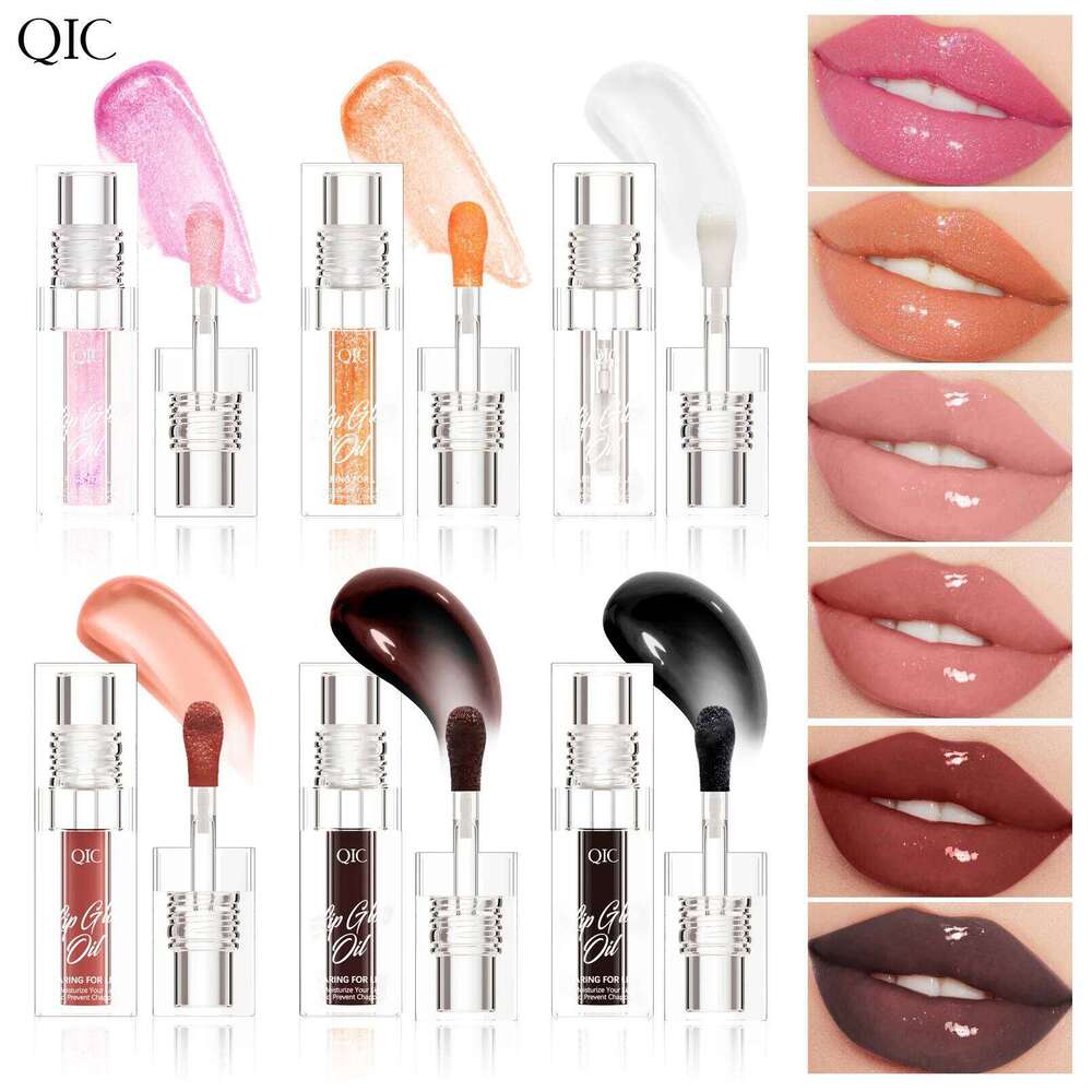 Hydrating Crystal Lip Oil - Plumping & Moisturizing Gloss with Tinted Shades for All Skin Types W260311