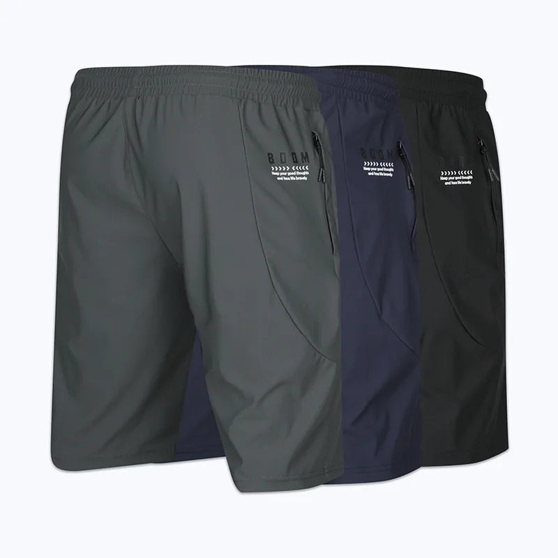 Men Running Shorts Ice silk Summer Elastic thin Quick Dry Training Fitness zipper Pocket Joggings Pant Male Gym 12 Sweatpants 260228