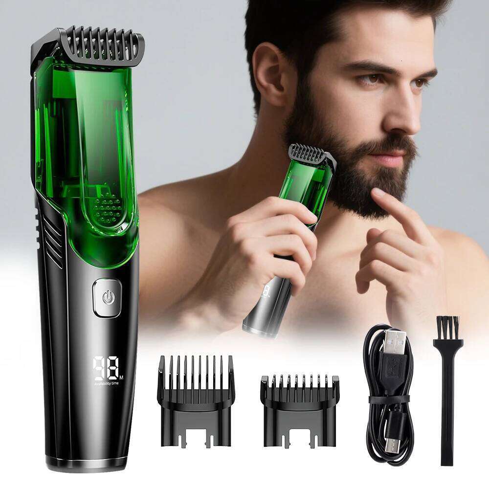 Electric Shaver For Men Cordless Vacuum Beard Razor Rechargeable Waterproof Mustache Trimmer Sideburns Hair Clipper C260312