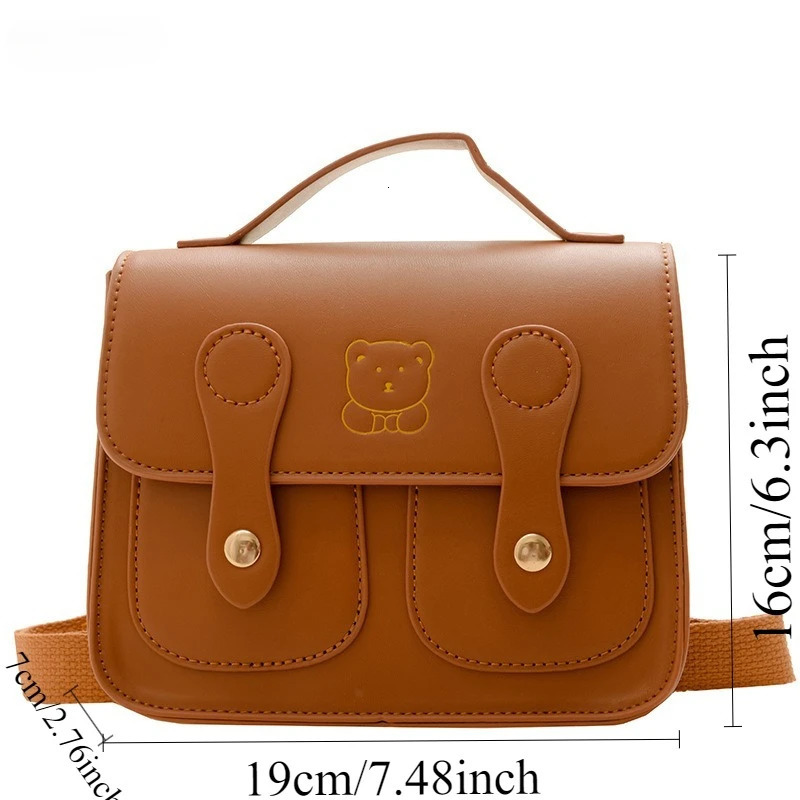 Childrens Leather Backpacks Autumn Korean Handbags for Students Boys Girls casual Kindergarten Baby Simple Backpack 260311