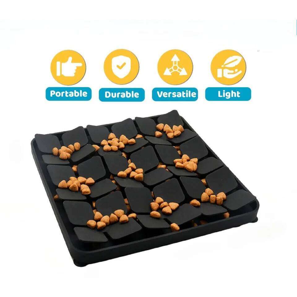 Dog Food Slow Feeder Sniff Mat with Suction Cup for Train Your Dog's Senses Anti-choking Silicone Snuffle Mats Pet Accessories 26Y0312