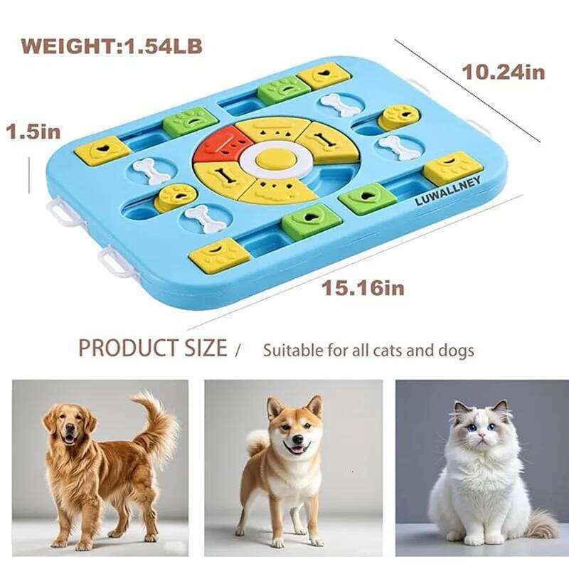 Interactive Dog Toy for Large, Medium, Small Dogs and Cats, 4 Ways Play, Slow Feeder Promotes Digestion, Easy to Clean 26Y0312