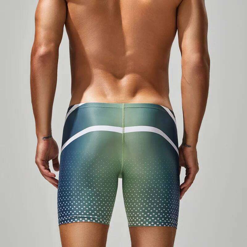 2025 summer new men's long seaside hot spring bath swimming trunks Z260312