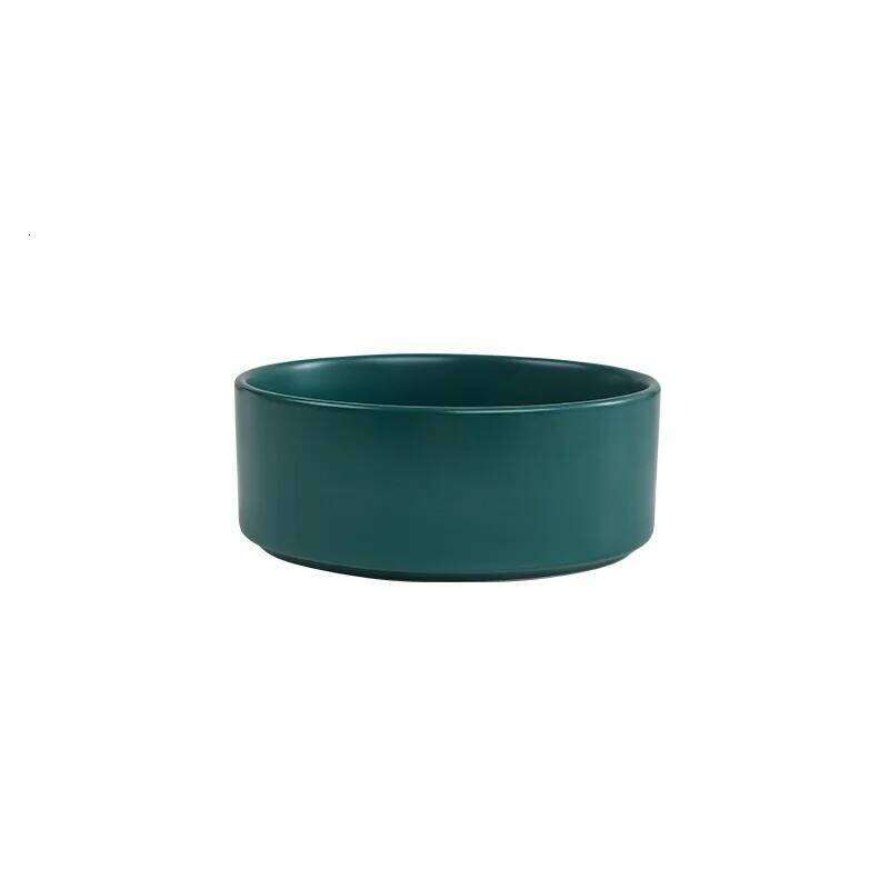 Cat Cerami Double Water Integrated Wooden Rack Protects Cervical Spine High-legged Dog Bowl 26Y0312