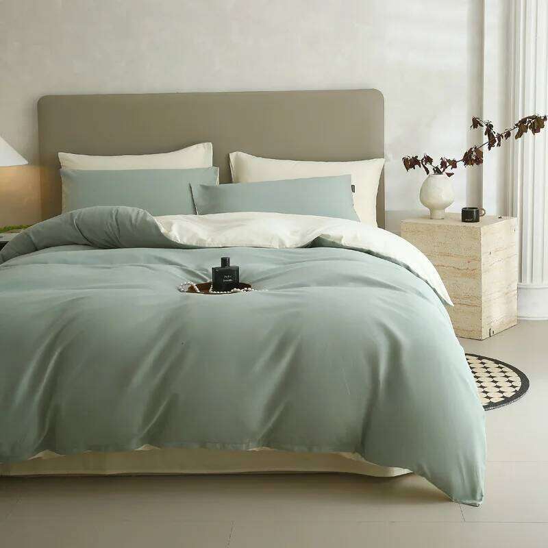 Class A light polished four-piece set of solid color long-staple cotton 100 & B home textiles H260312