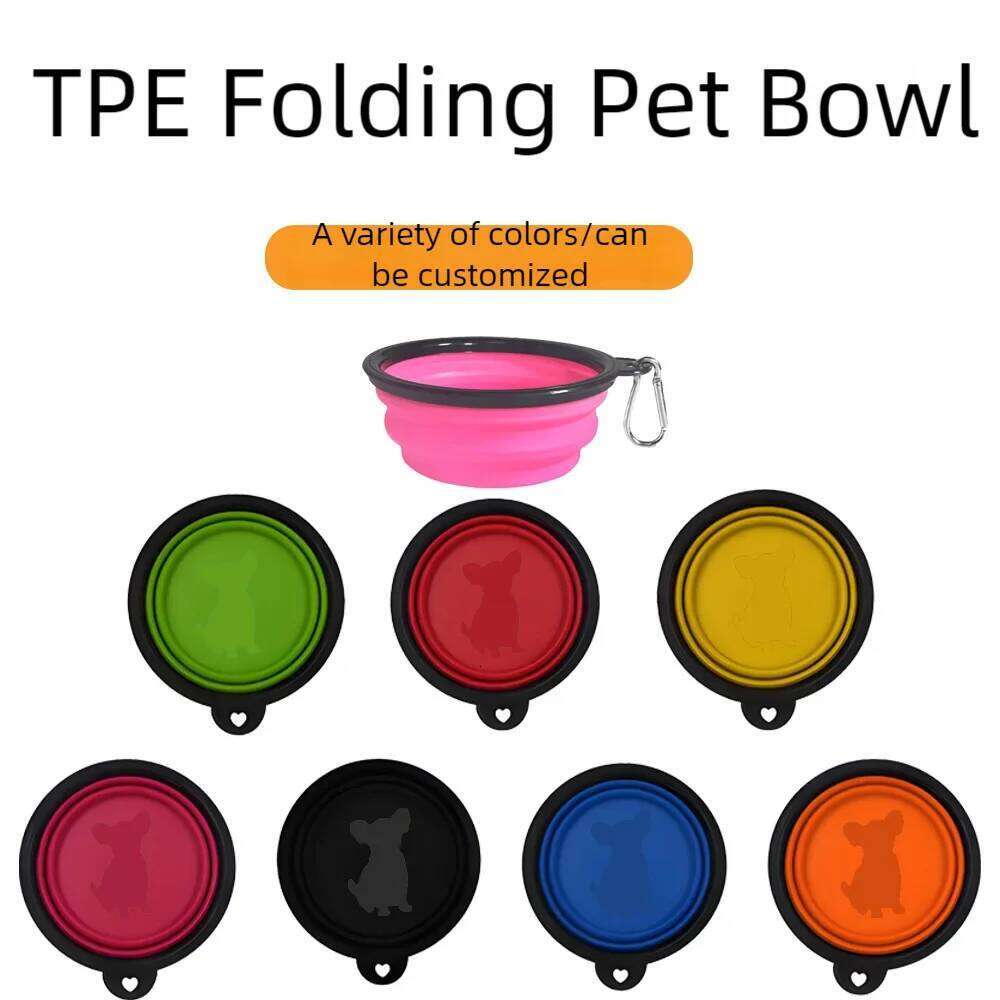 350 650 1000Ml Collapsible Dog Bowl Silicone Pet Feeder Portable Outdoor Travel Puppy Food Water Dish Safe For Small Medium Dogs 26Y0312