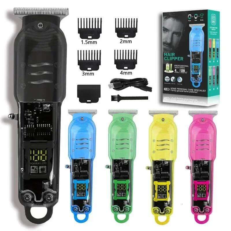 Cut Machine Rechargeable Transparent Professional Clippers Electric Hair Trimmers Shaver for Men C260312