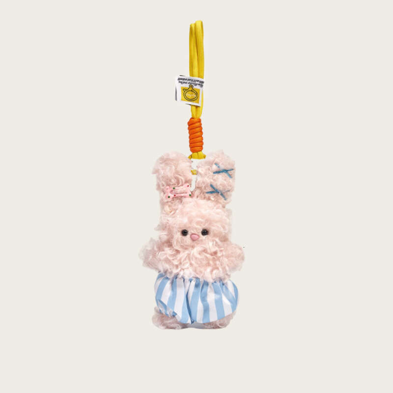 Cute Doll Niche Baby Rabbit Keychain Backpack School Bag Pendant Plush High-End Feel