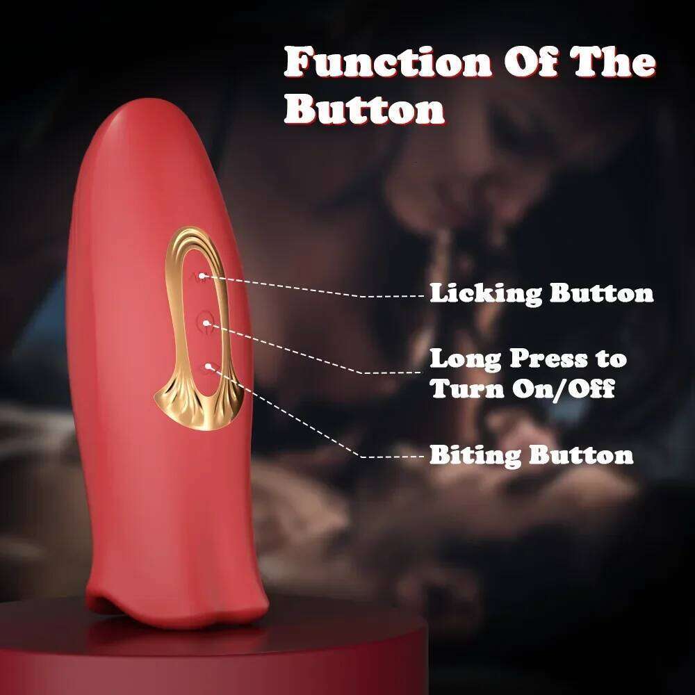 Tongue Licking Vibrator for Women Oral Sex Biting and Vibrating Clitoris Stimulator Nipple Sucker Adult Female Toys Couple Goods Z260312