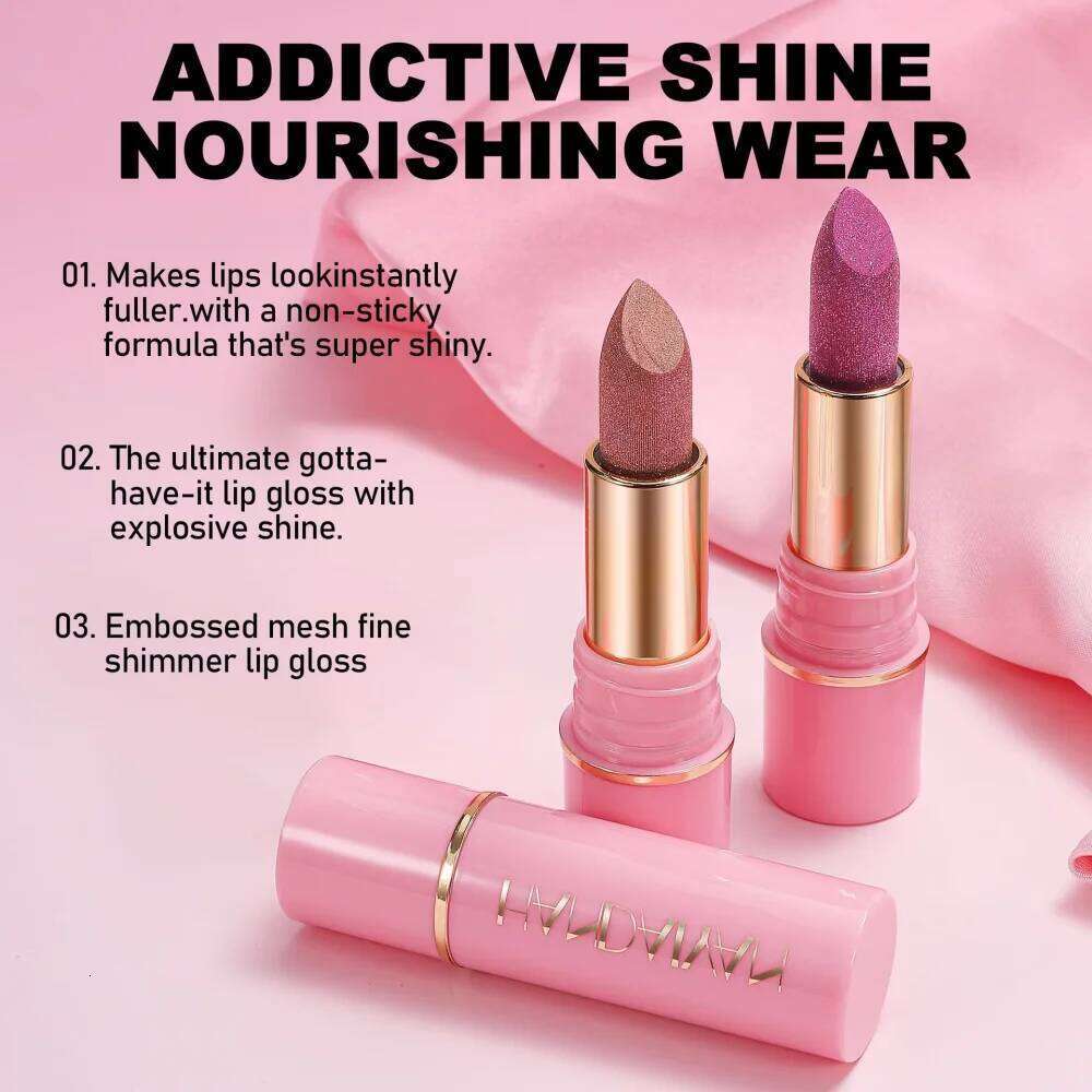 8-Color Non Stick Cup Pearl Lipstick With Flash, Long-Lasting, Easy To Color Diamond Lipstick, Dark Halloween Style W260311