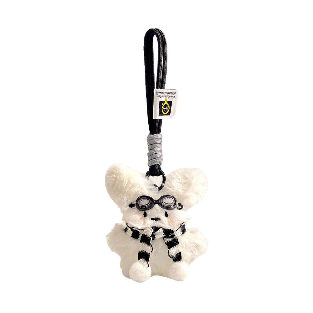 Cute Pilot Plush Little Dog Backpack Pendant Cartoon Small Doll Bag Accessory Gift