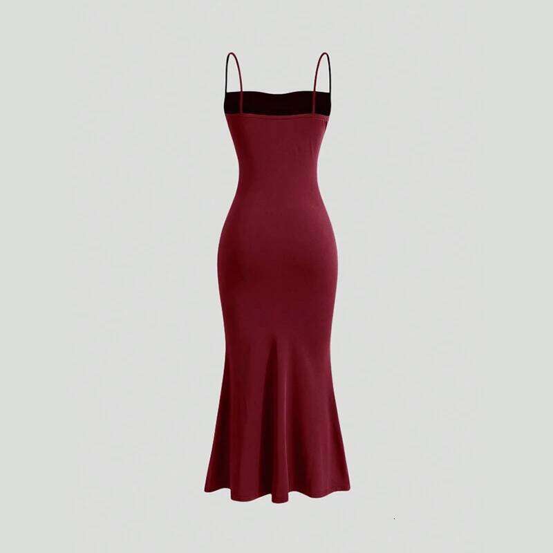 Women's Party Spaghetti Strap Elegant Slim Formal Evening Wedding Guest Multi-Color Summer Dresses C260311
