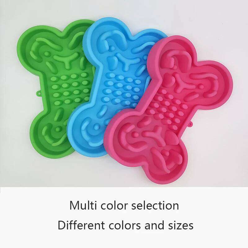 Silicone Bone Shaped Anti-Skid Bowl Cats Feeding Bowls Leakproof Feeder Training Dog Slow Food Pet 26Y0312