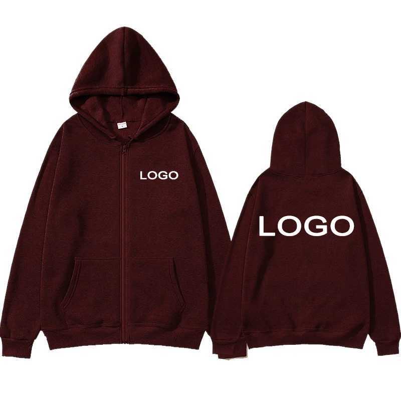 Customized Printed Men Women Zipper Up Hoodie Loose Casual Clothing Fashion Long Sleeve Hooded Pullover Personality Sweatshirts M260312