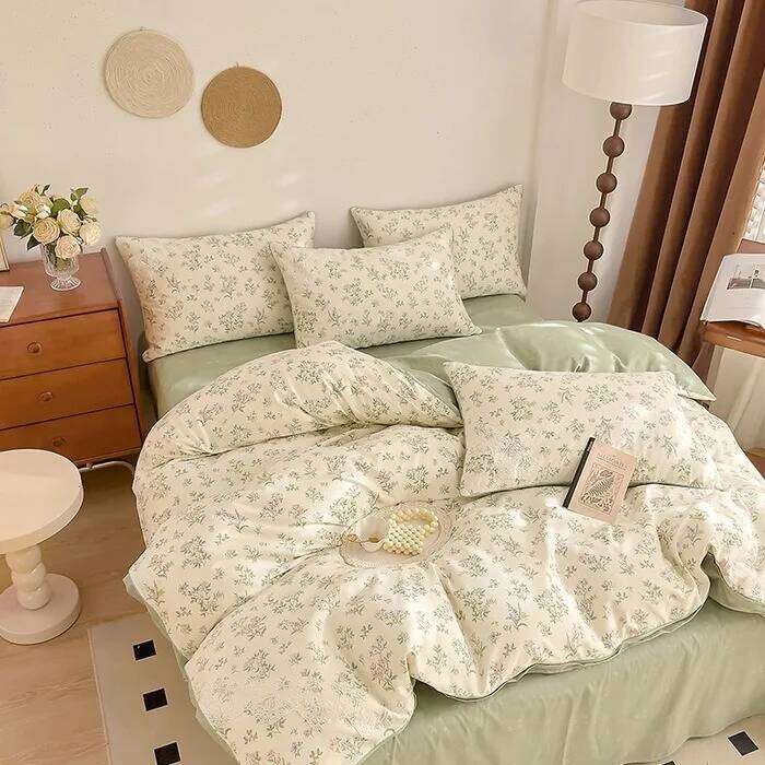 Bed four-piece set of pure cotton 2025 new quilt cover grinding autumn and winter H260312