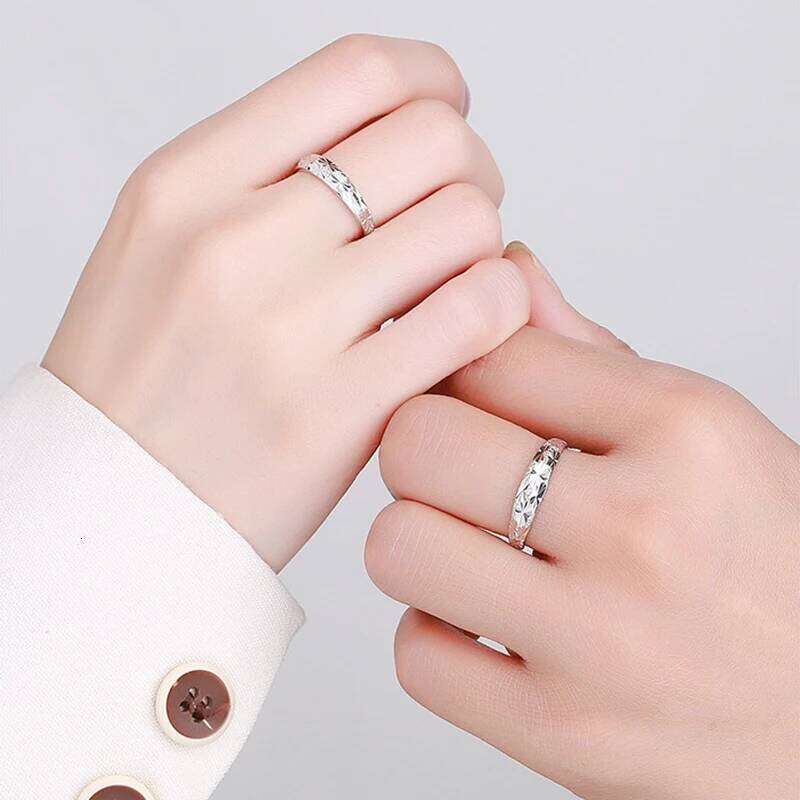 Real 925 Stelring Silver Women's Couple Jewelry Fashion Flower Ring For Man XY0381 W260311